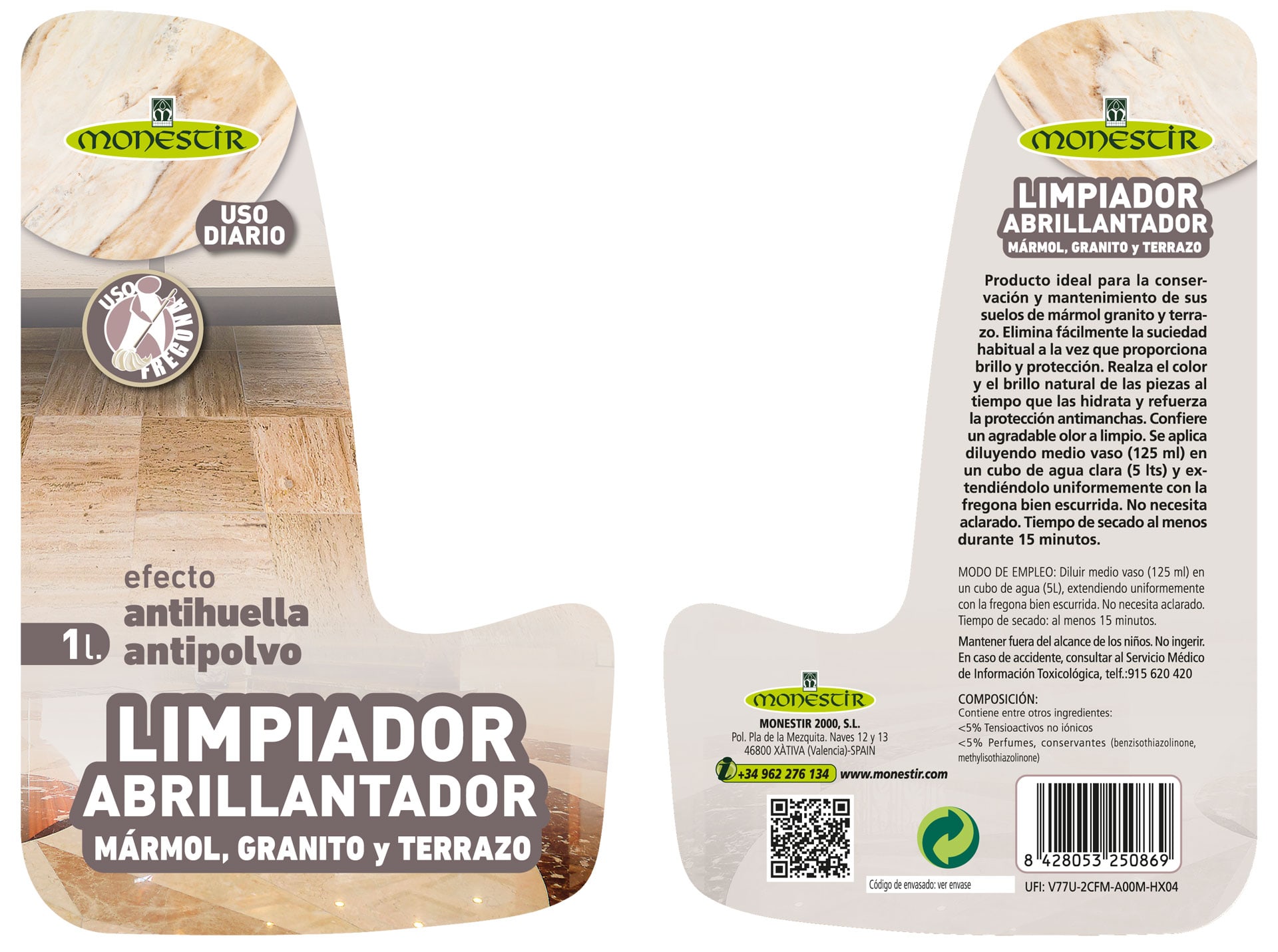 LIMPIADOR - ABRILLANTADOR PARA SUELOS DE MÁRMOL, PIEDRA NATURAL Y GRANITO -  Tienda Online Productos Químicos